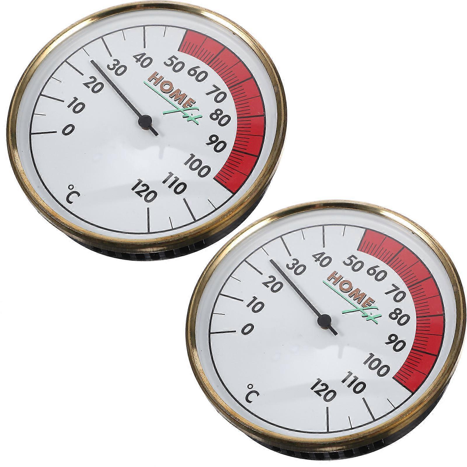 Sauna Wall Thermometer Durable Temperature Measuring Device 2Pcs Pack