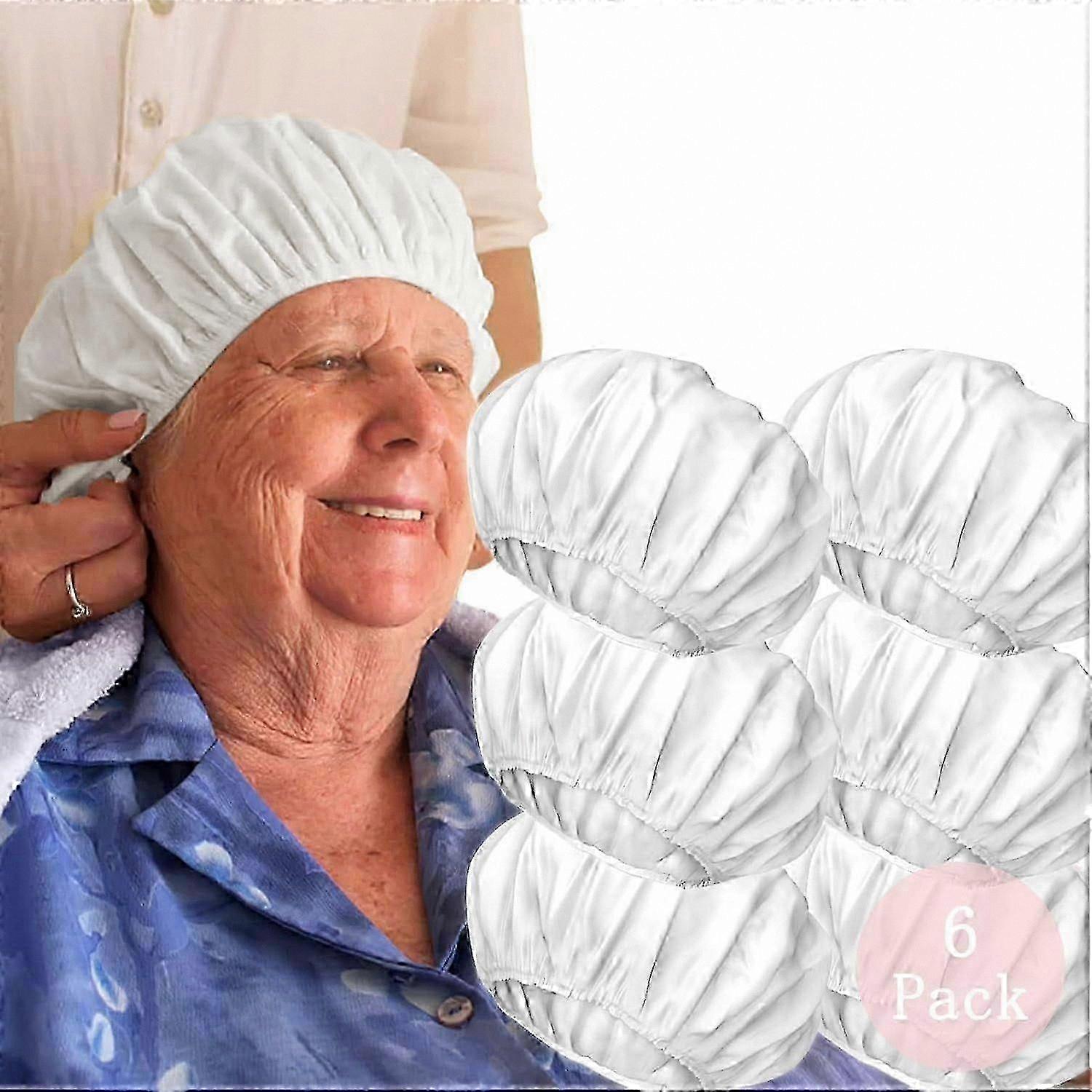 Waterless No-Rinse Shampoo Shower Caps, 6-Pack
