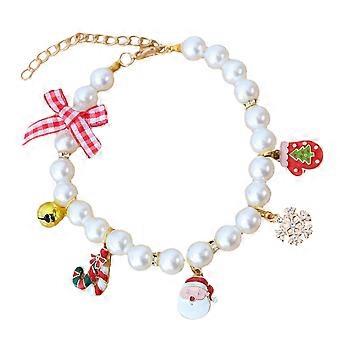 Decorative Dog Collar Wear-resistant Kitten Collar Pearl Puppy Collar Cat Accessory