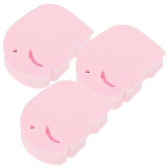 Esponja de Banho Esfoliante Corporal Dupla Face para Chuveiro, 3 Unidades, Rosa