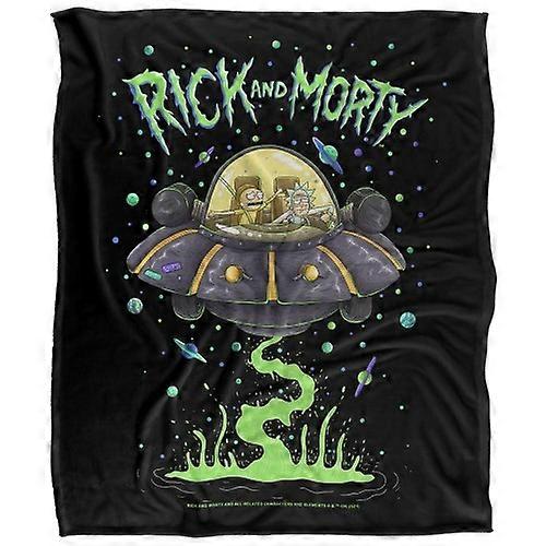 Rick And Morty Drunk Rick Ship Soft Touch Blanket