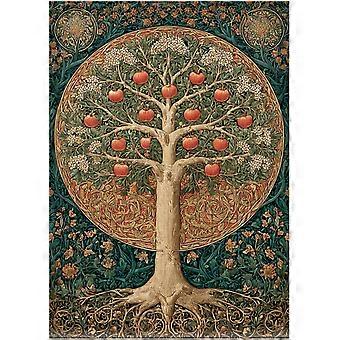 Vintage Floral Apple Tree Jigsaw Puzzle William Morris Style Flower Pattern Apple Tree Puzzles SQZ281