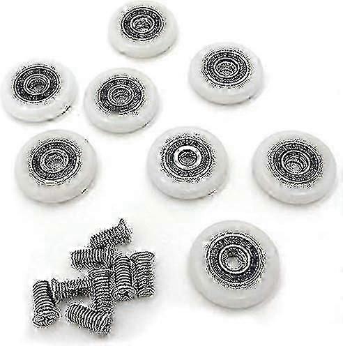 Shower Door Rollers Replacement Wheels - 8-Pack for Most Enclosures