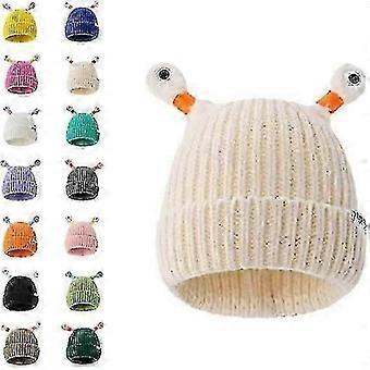 Winter Parent-child Cute Glowing Little Monster Knit Hat,unny Cute Monster Beanies Cap, Funny Glowing Monster Knitted Hat-In Stock