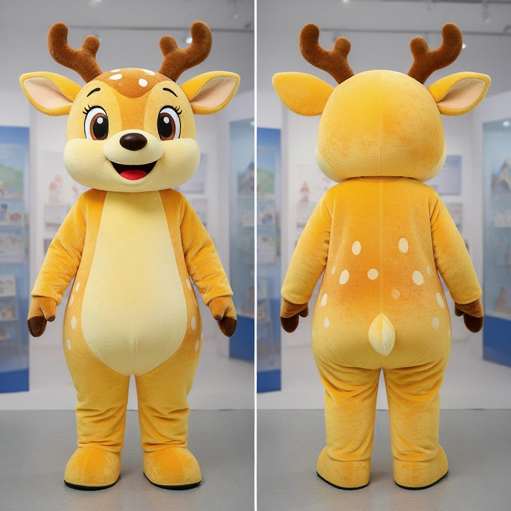 MASTICOT Buttery Gold Gentle Deer Mascot