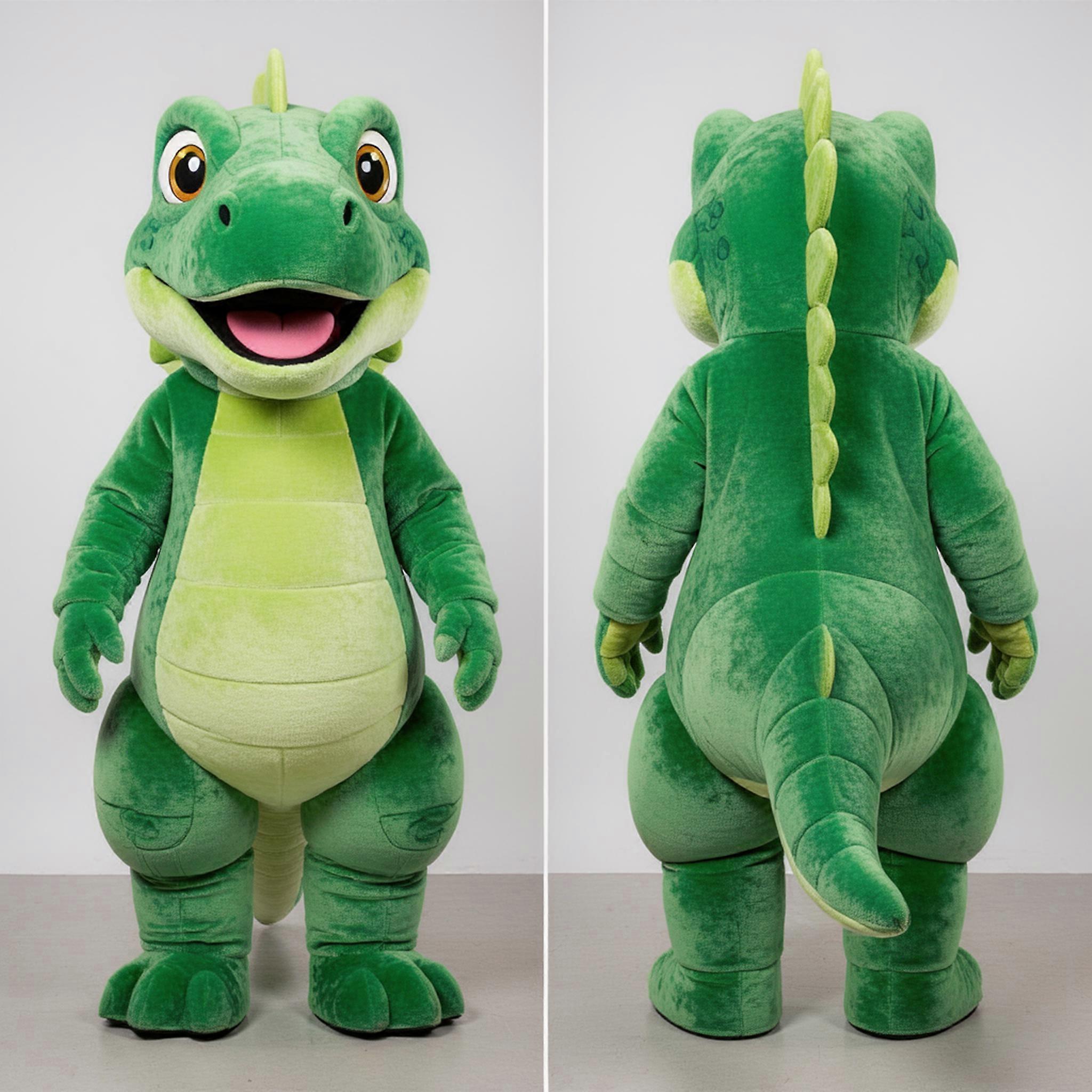 MASTICOT Emerald Green Broad Shouldered Iguanodon Mascot