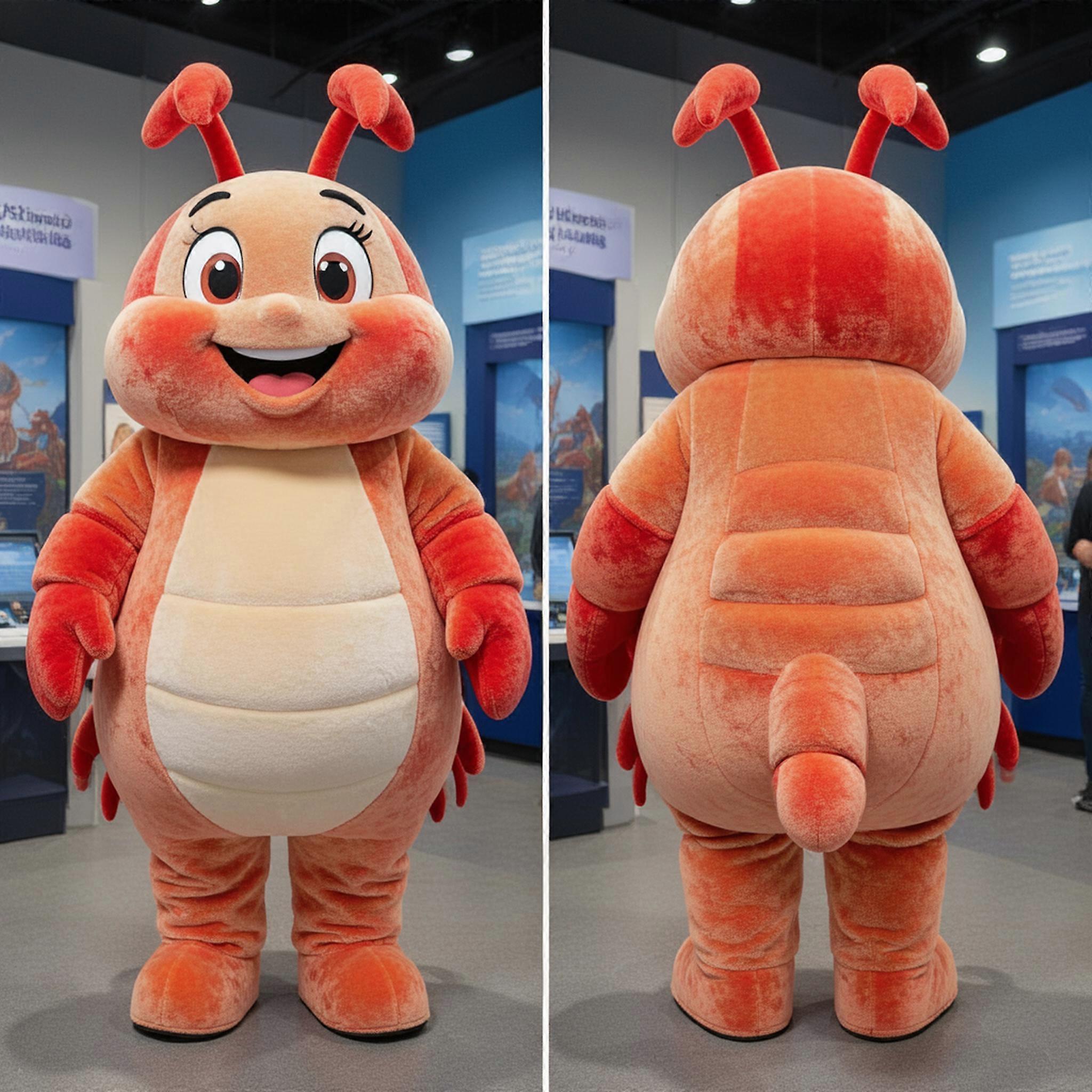 MASTICOT Tan Plush Lobster Bisque Mascot