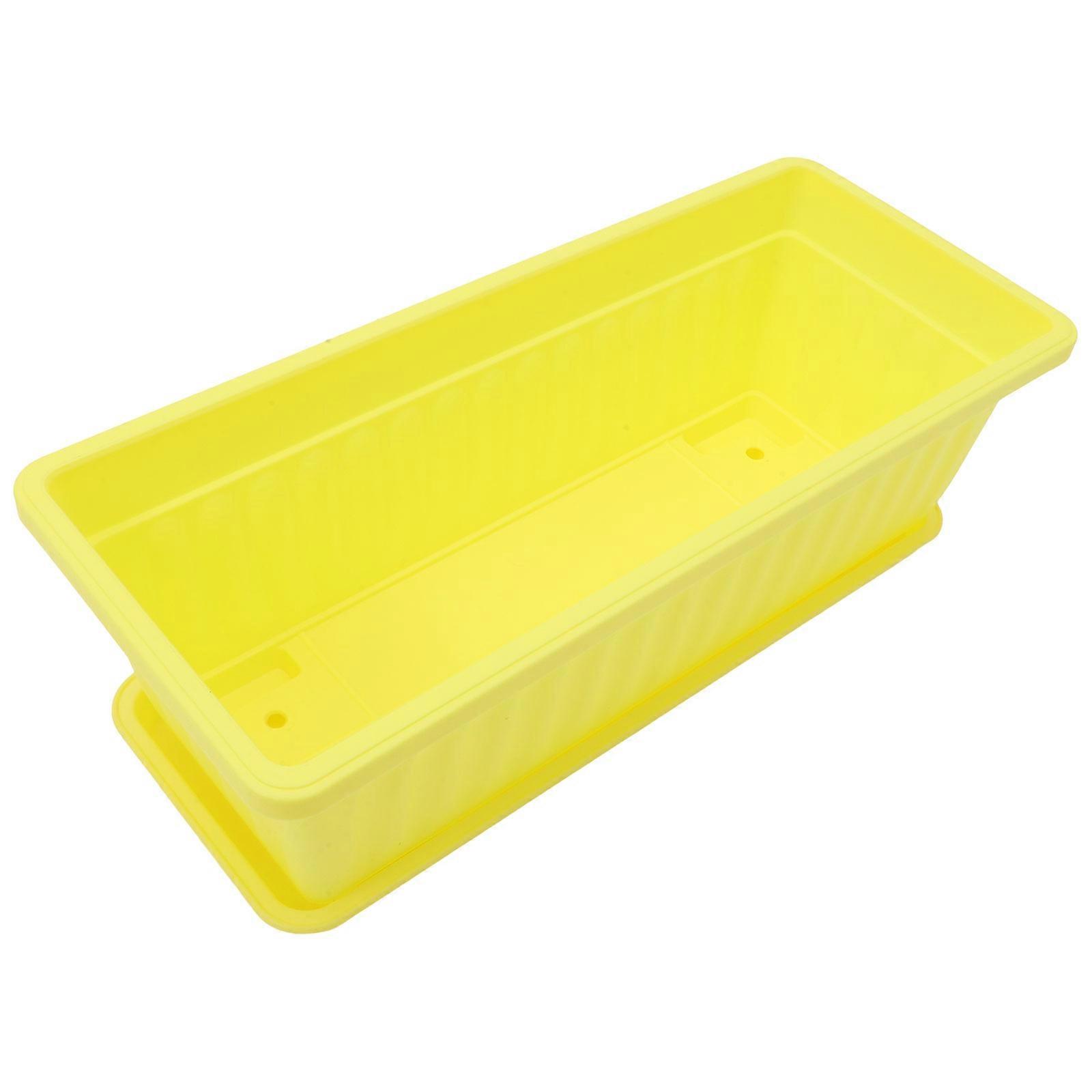 Durable Yellow Planter Box for Vegetable Growing 2Sets with Drainage