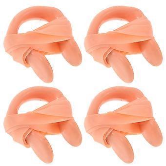 Beige Silicone Nose Clips for Swimming Nose Plug with Ropes 20Pcs