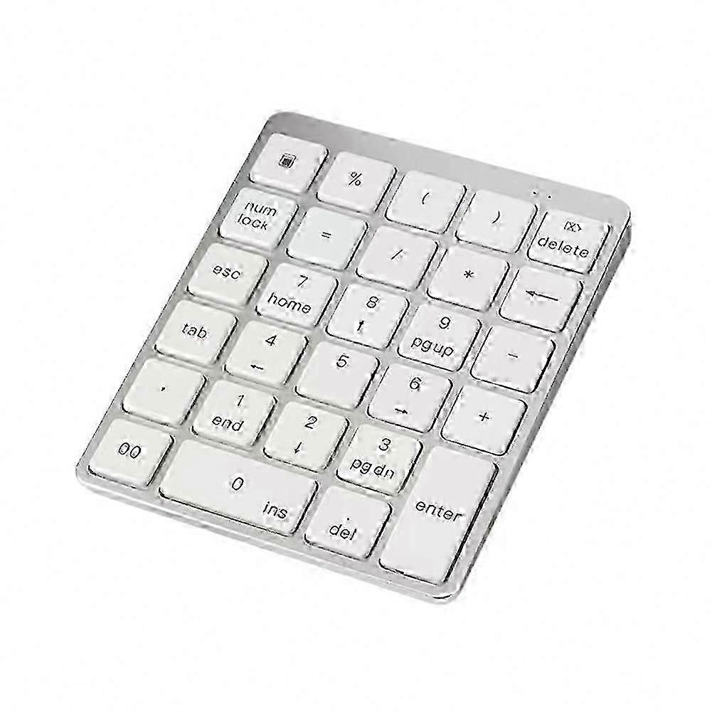 Portable Rechargeable Wireless 28-Key Bluetooth Numeric Keyboard for Tablet, PC, Laptop