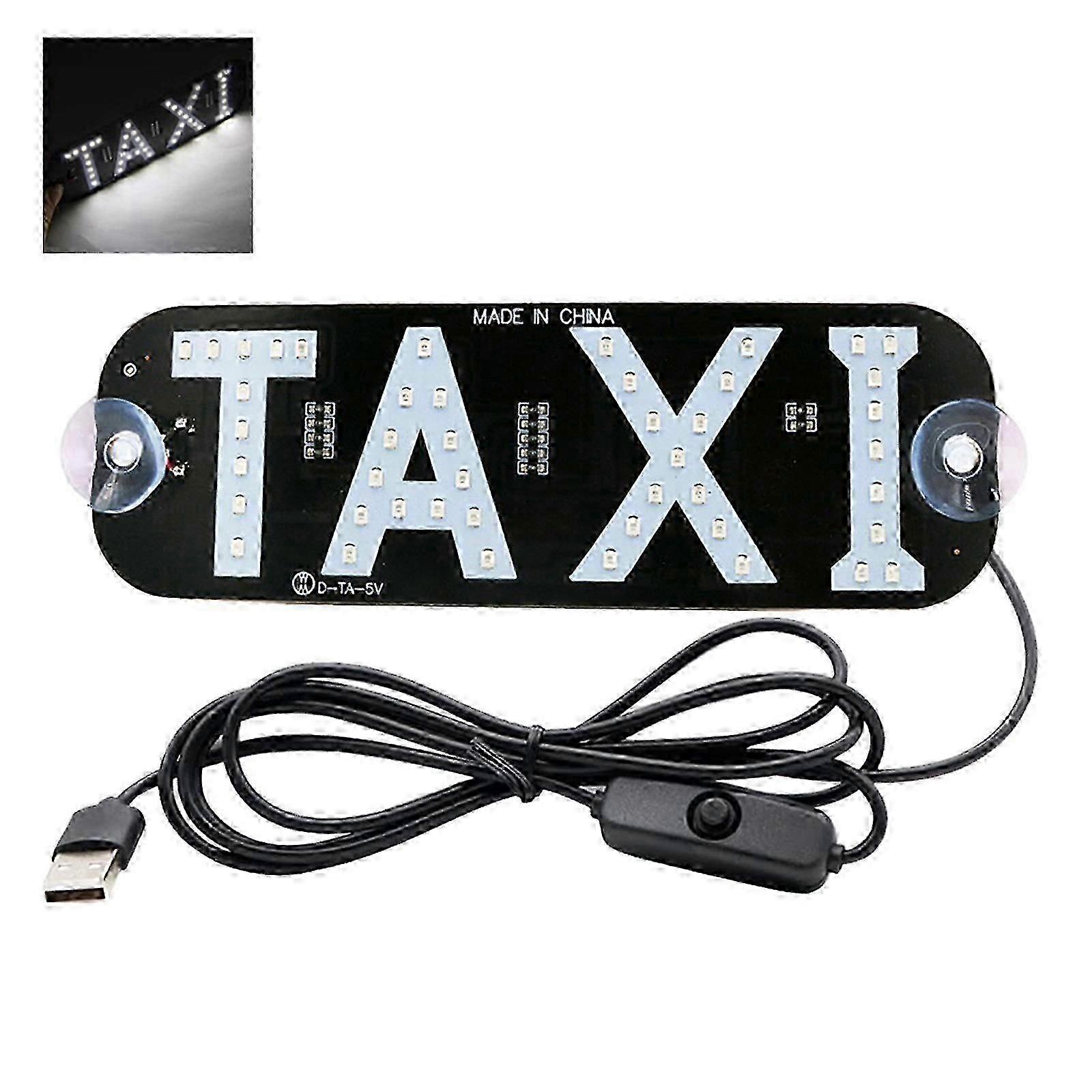 Bright USB-Powered LED Taxi Sign