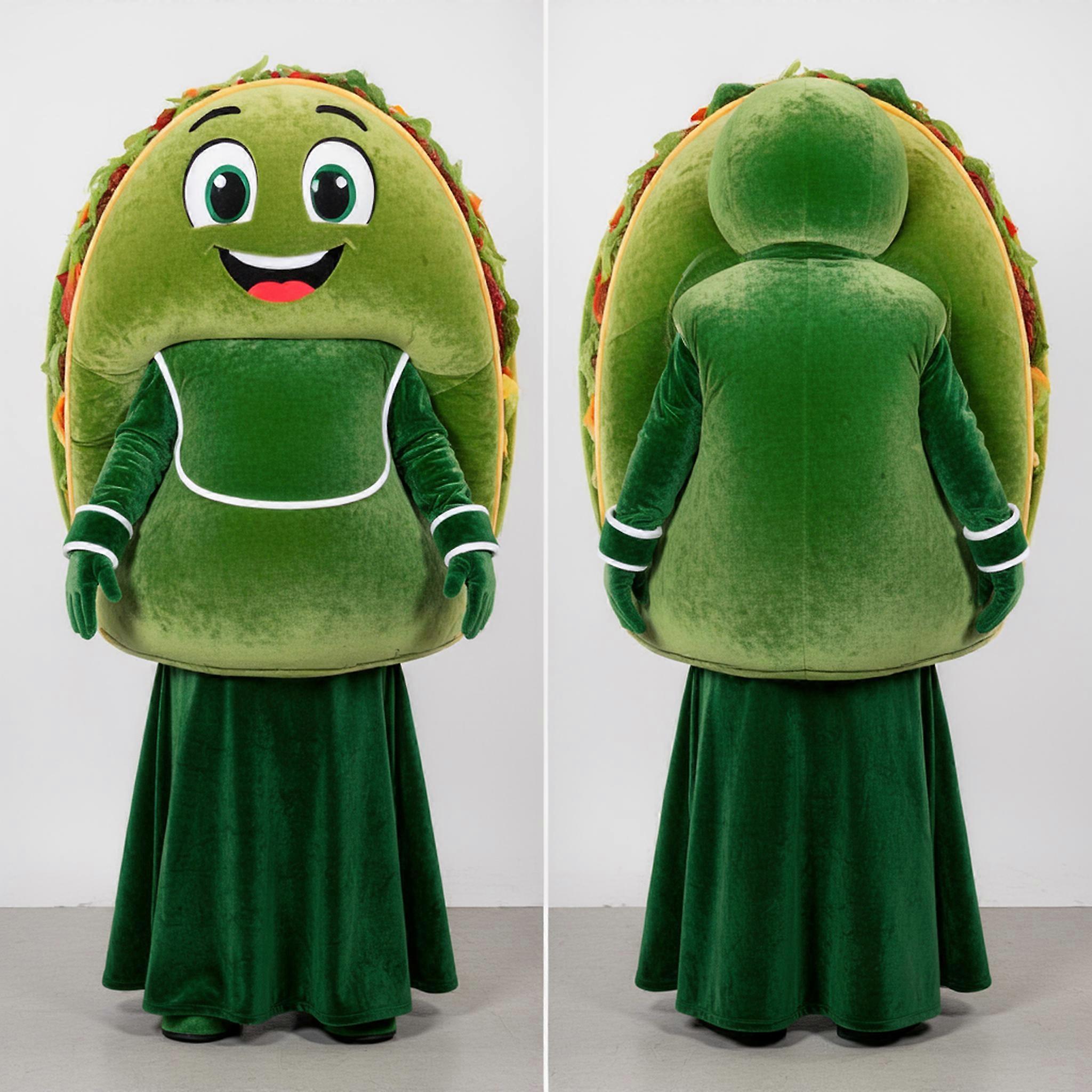 MASTICOT Forest Green Velvety Tacos Mascot