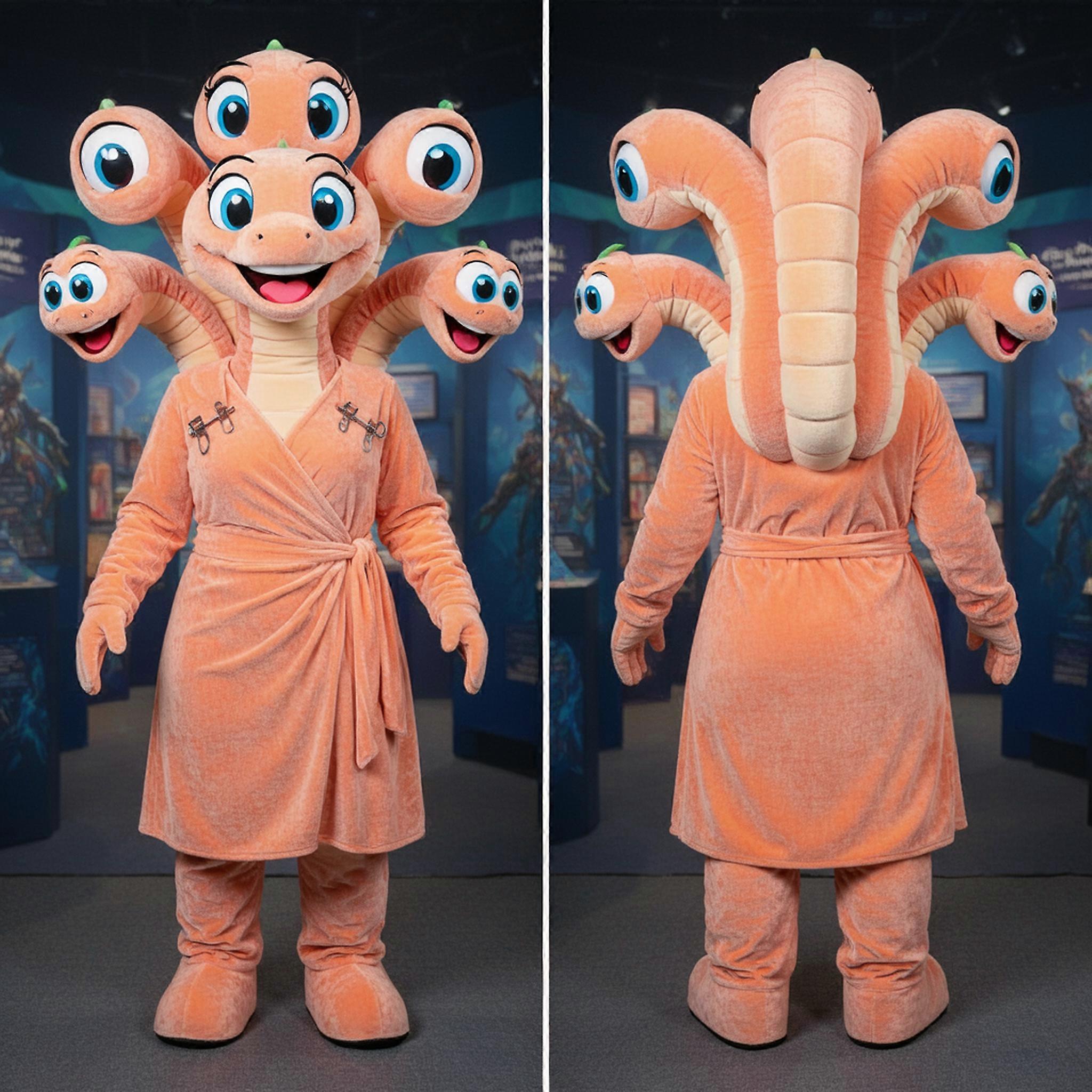MASTICOT Peach Wrapped Multi-Head Hydra Mascot