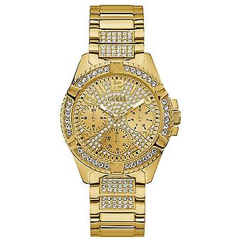 Guess frontier Quartz Analog Woman Watch with W1156L2 Gold Plated Stainless Steel Bracelet