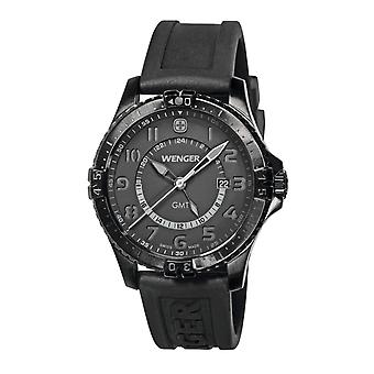 Squadron gmt Quartz Analog Man Watch with 77074 Rubber Bracelet