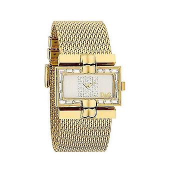 D&g loom Quartz Analog Women's Watch with DW0332 Gold Plated Stainless Steel Bracelet