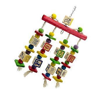Parrot Toy Wooden Chewing Blocks for Medium Large Parrot Activity