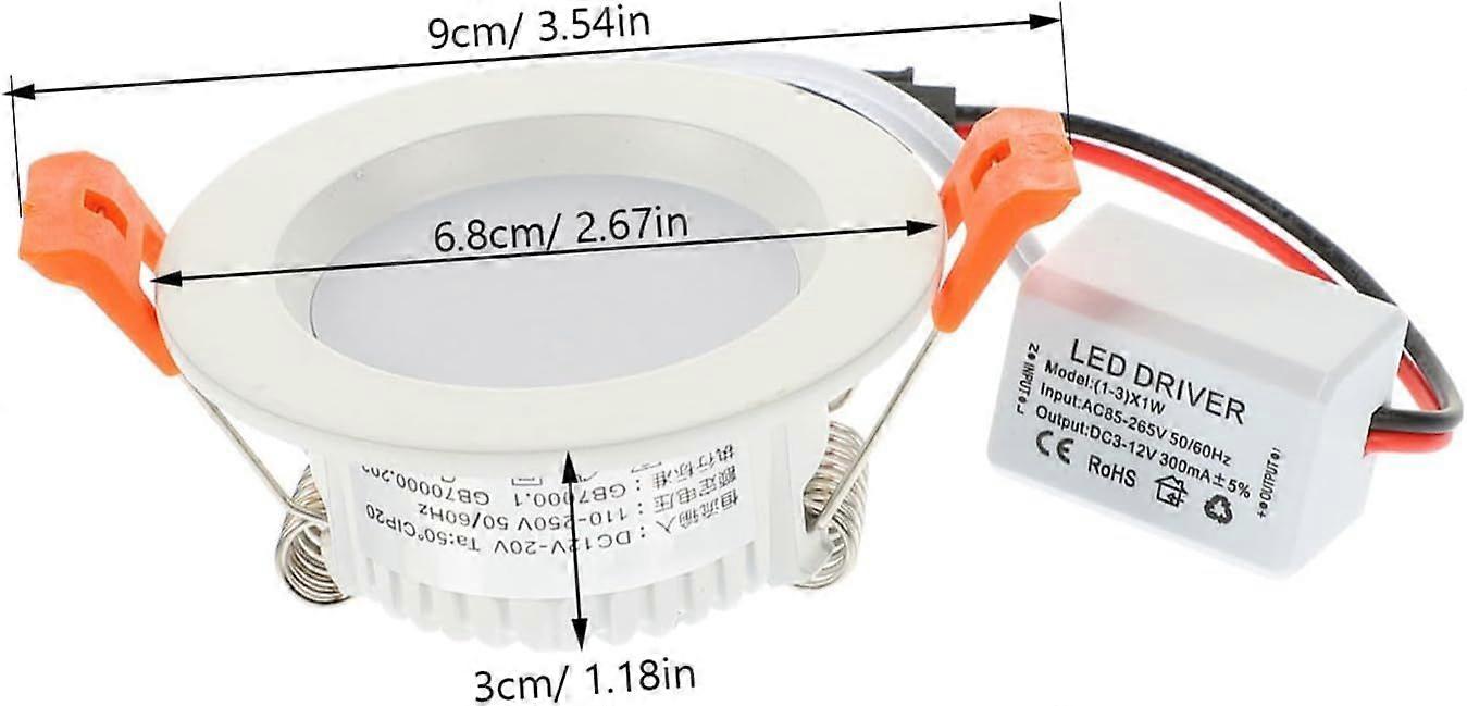 Recessed Downlight Round Ceiling Light Dimmable for Walkways
