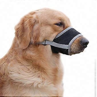 Soft Mesh Dog Muzzle for Small Medium Dogs Prevent Biting Chewing Drinkable Grey M