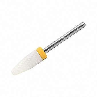 Precision Manicure and Pedicure Extra Fine Ceramic Nail Drill Bit with Rubber Grip