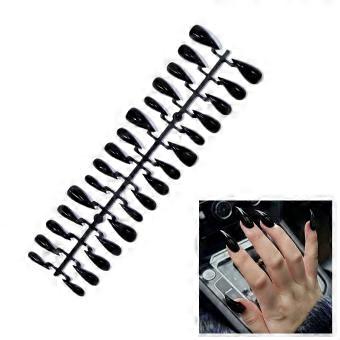 Halloween Curved Claw Press On Nails Glossy Stiletto False Tips Dramatic Gothic Cosplay Manicure Quick Transformation for Costume