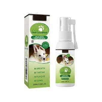 Pet Dental Care Spray 1 Box Plaque and Tartar Control Formula for Home Dental Care Gentle on Sensitive Skin Thick Cream Clings Where Applied