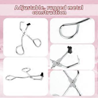 2 Pack Silicone Eyelash Curler Silver Eyelashes Curler Mini Eyelash Curler Pain Free Metal Eyelash Curler for Ends Professional Makeup Tool for Eyelas