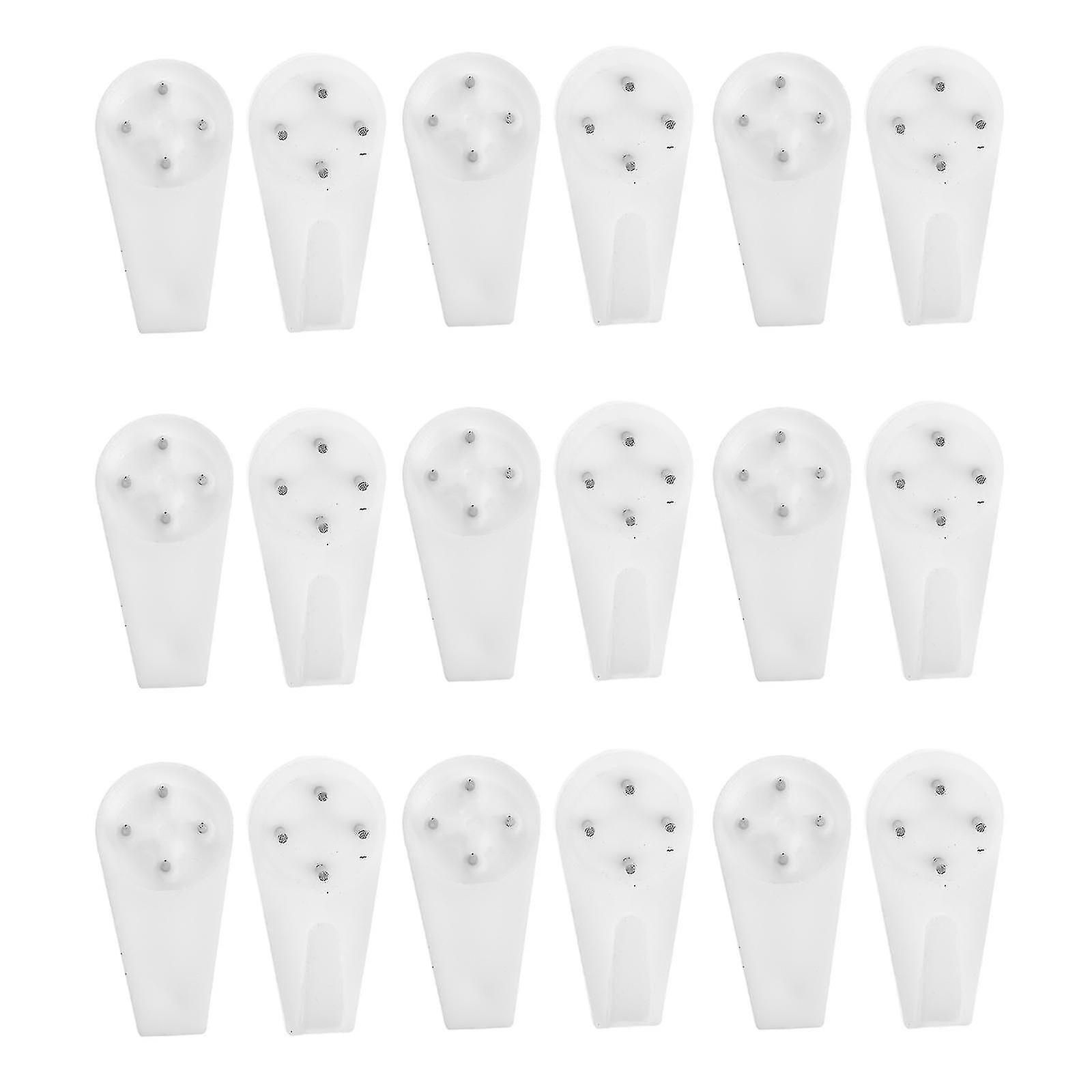 100pcs Wall Hooks Invisible Storage Hooks Photo Frame Picture Hooks (white)