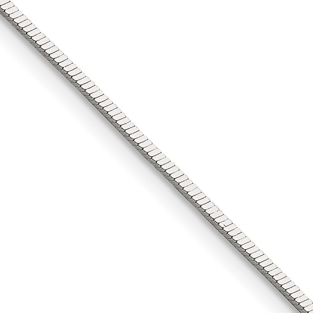 925 Sterling Silver Polerowany 1mm kwadratowy naszyjnik z łańcuszkiem węża Naszyjnik łańcuszek dla kobiet i mężczyzn - Długość: 16 do 24