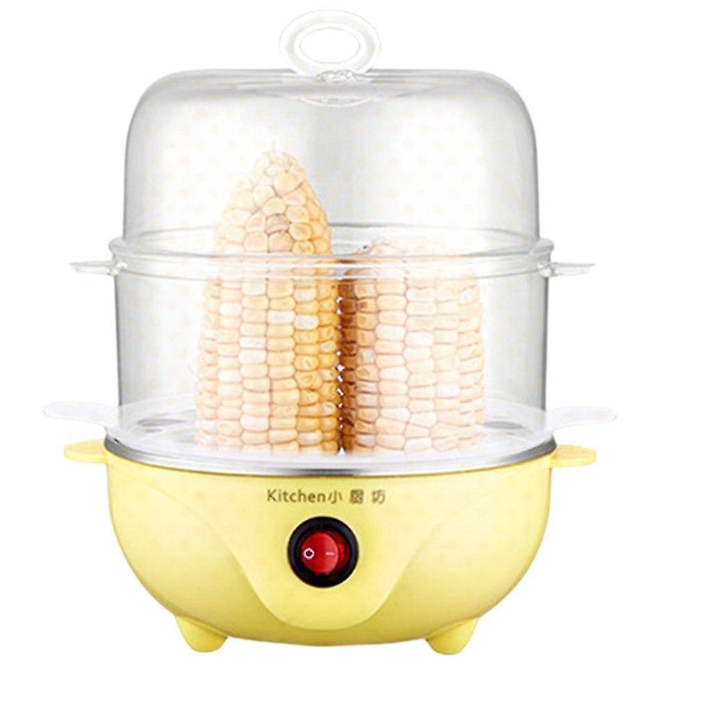 Double Layer 14 Eggs Capacity Egg Boiler Steamer Electric Egg Cooker Corn Milk Steamed Kitchen