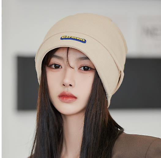 Podzimní a zimní pulovr klobouk dámské pevné barvy teplý pletený klobouk dámský venkovní příležitostný chránič sluchu hedging klobouk