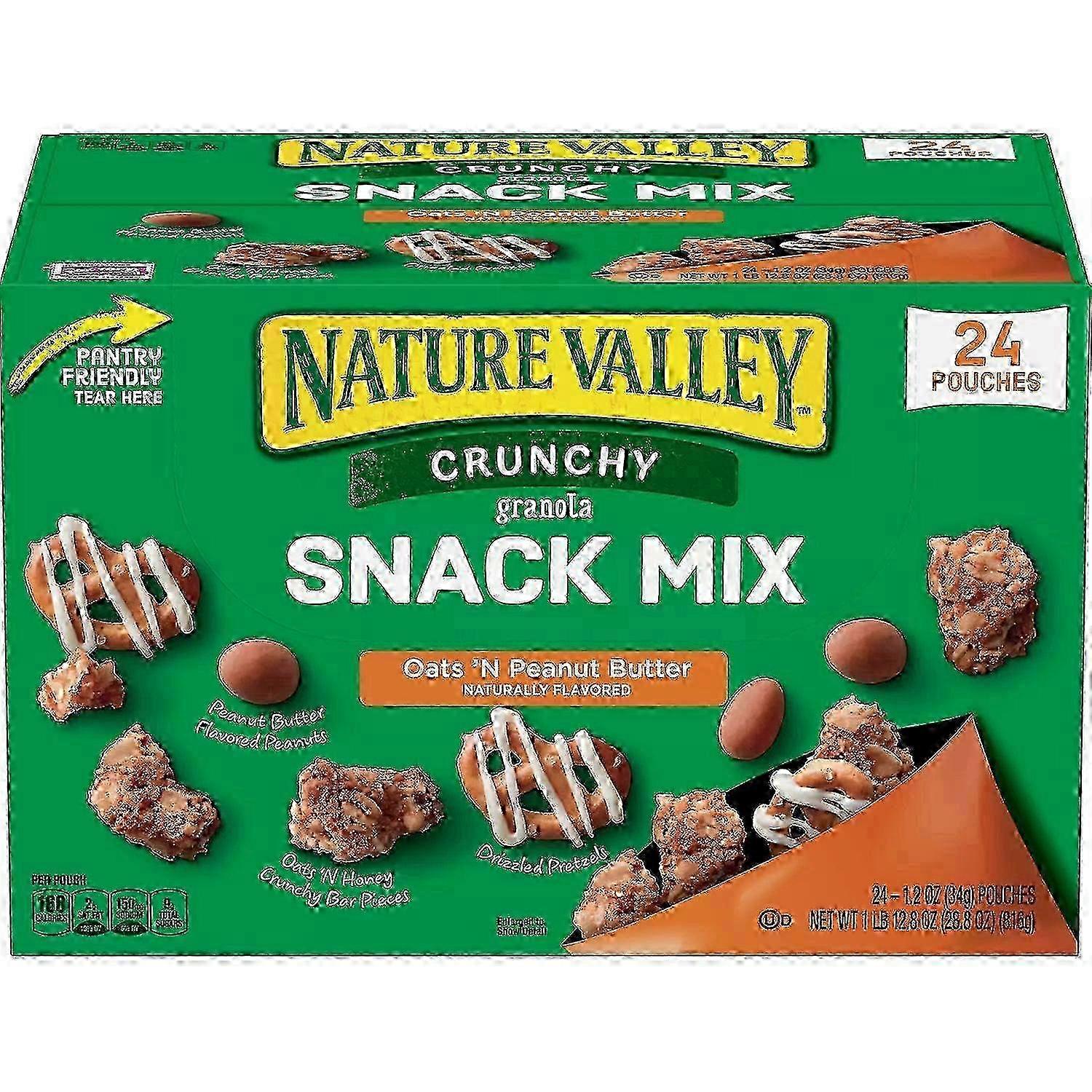 Nature Valley Crunchy Granola Snack Mix Oats 'n Peanut Butter, 24 Ea
