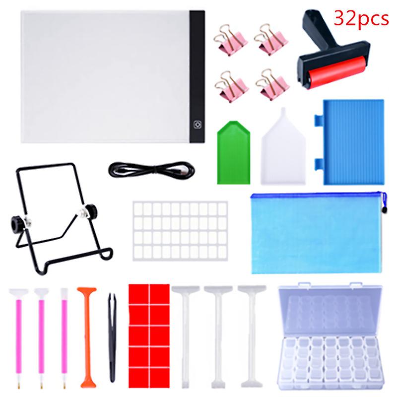 Diamond Painting Accessories, A4 Light Pad For Diamond Embroidery, Adjustable Brightness Portable Light Table Drawing Board With Usb Cable Diamond Pai