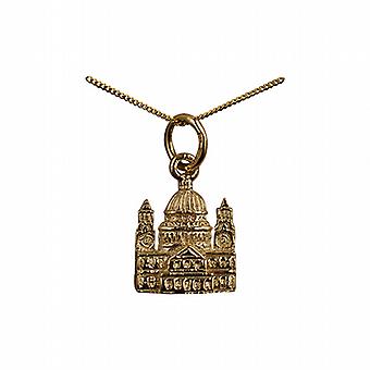 9ct Gold 11x10mm solid St. Paul´s Cathedral Pendant...