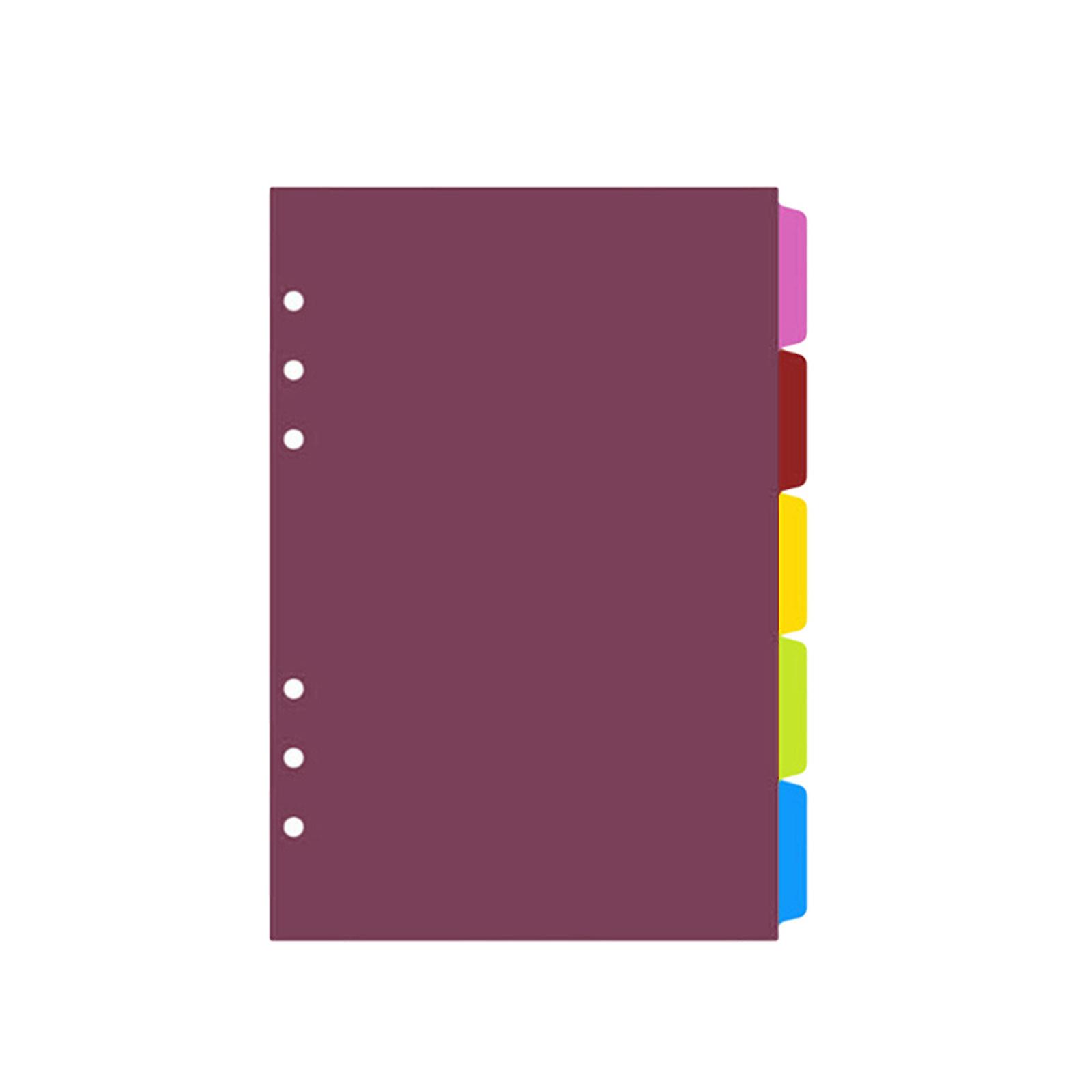 Loose Leaf Refills Index Divider Separator for Spiral Planner Journal Notebook