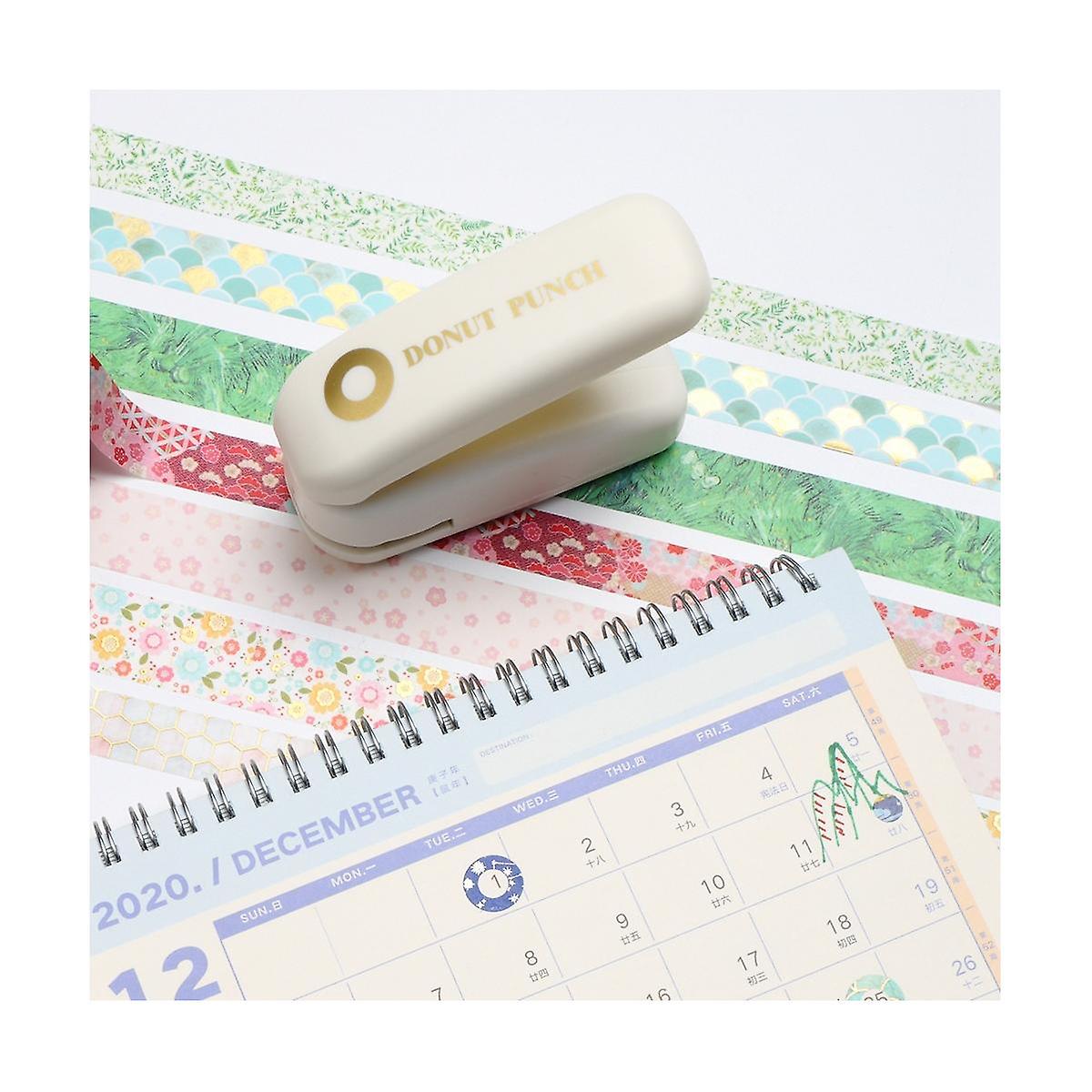 Hole Puncher Washi Tape Paper Tape Hole Punch Loose-Leaf Paper Hole Reinforcement DIY Scrapbooking