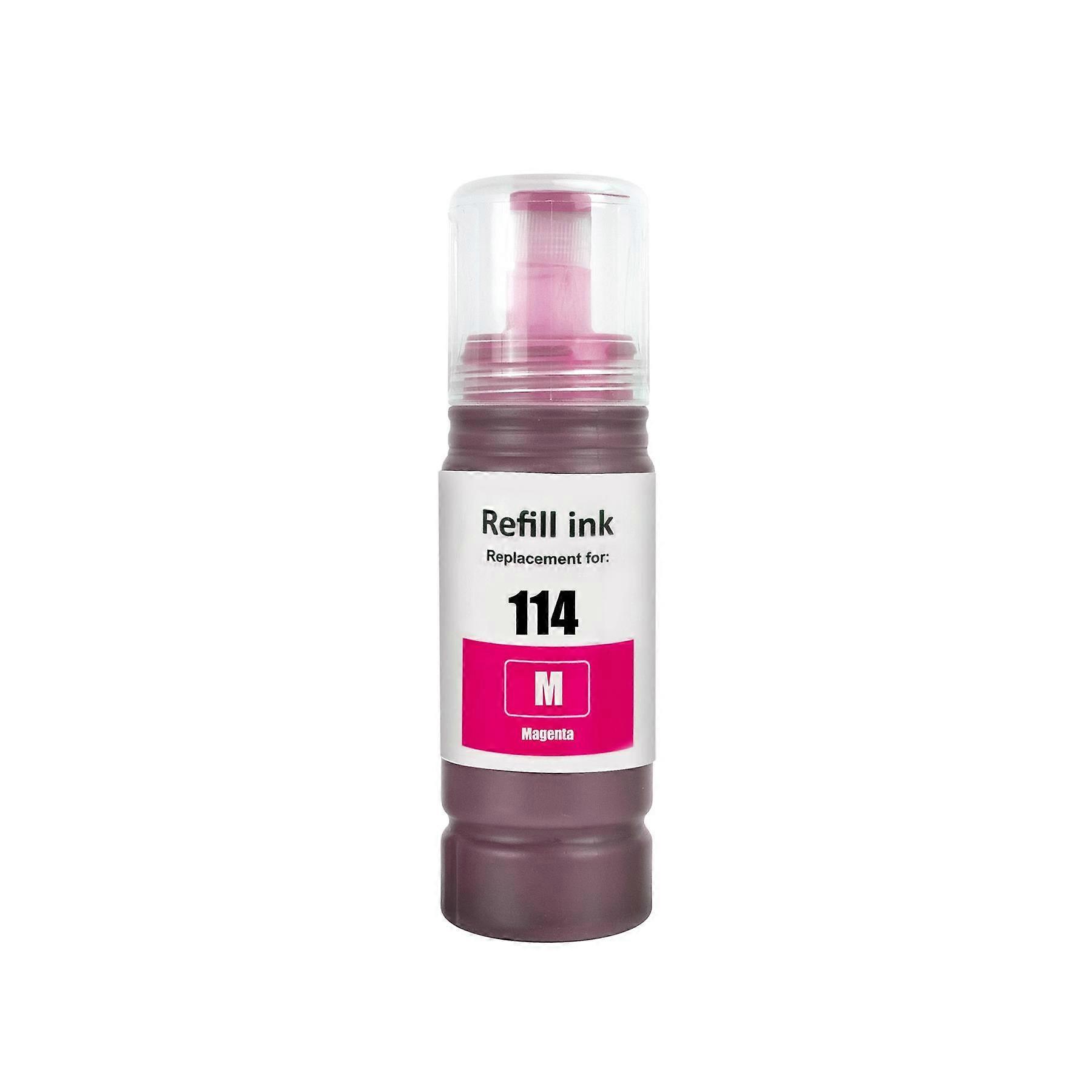 Go Inks Compatible 114 Magenta Refill Ink Bottle 70ml for Epson EcoTank Printers