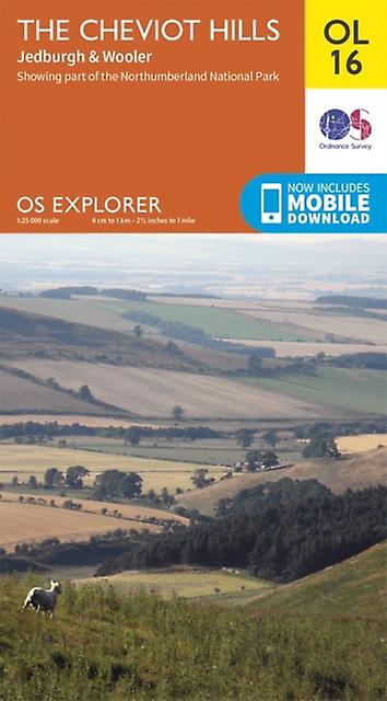 The Cheviot Hills Jedburgh Wooler by Ordnance Survey Paperback Book