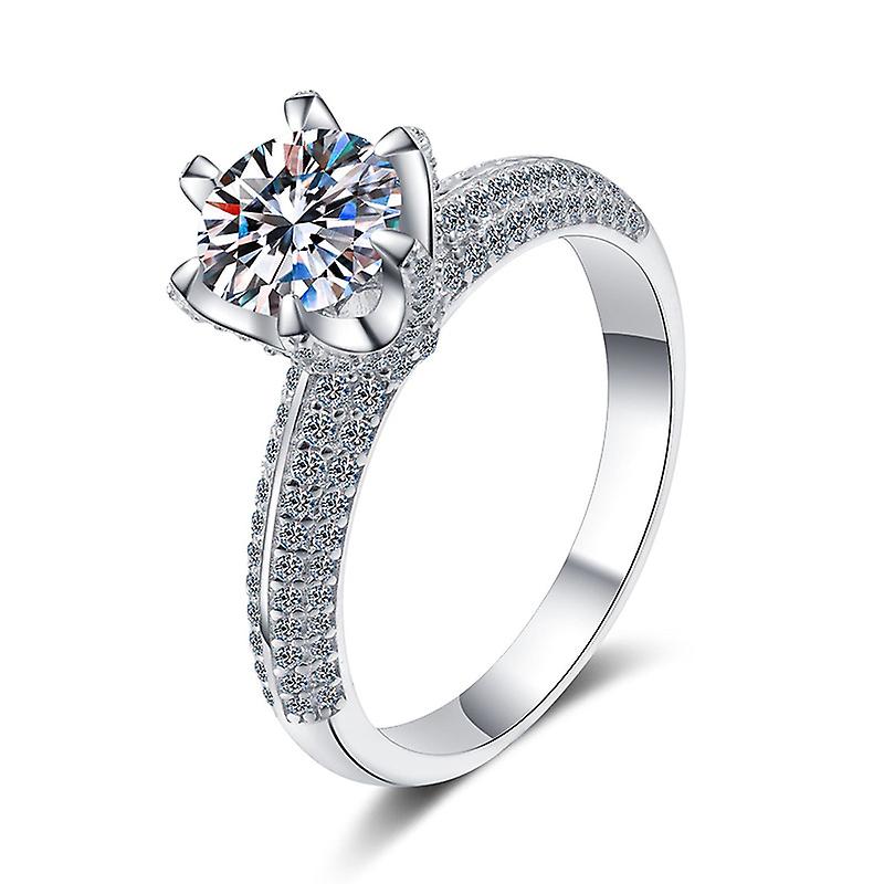 S925 Sterling sølv Moissanite Ring