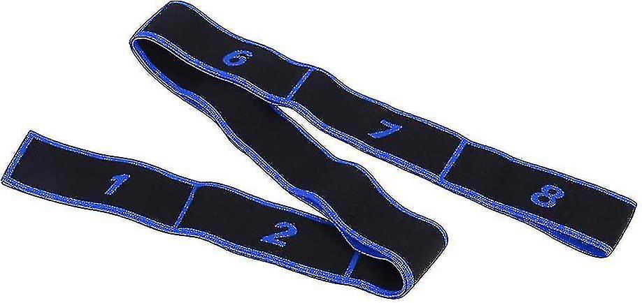 Bande de résistance 8 boucles Yoga Résistance Band Latin Dance Elastic Stretching Belt Fitness Exercise Pull Strap