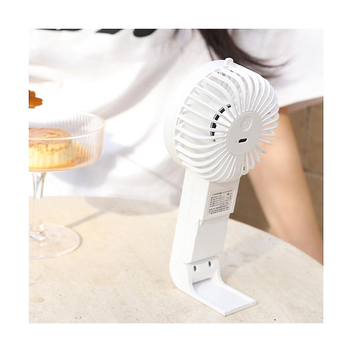 Usb Mini Fan Rechargeable 1200mah Portable Handheld Fan Lazy Travel Shopping Cooling Mute Fan Fan-l