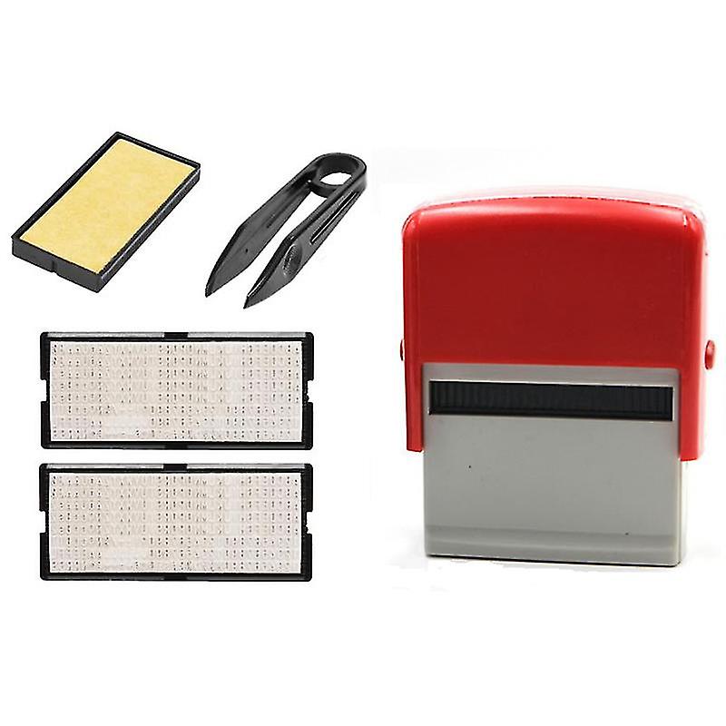 Self Inking Stamp Set Custom Diy Business Name Number Address Printing Rubber Stamp With Tweezers K