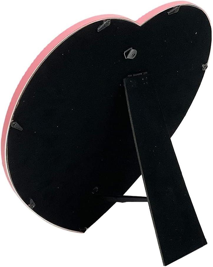 Makeup Mirror Heart Shape Mirror Tabletop Cosmetic Mirror Wall Hanging Mirror Pink