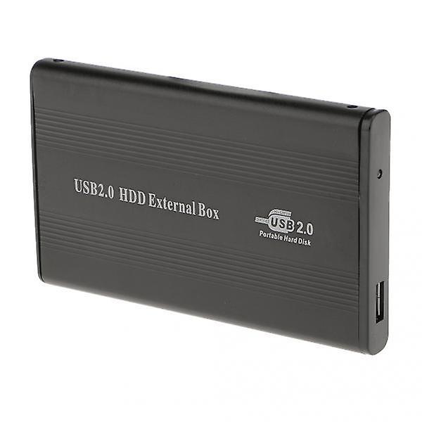 2x 2.5" IDE USB2.0 Hard Drive HDD SSD Enclosure External Disk Case Black