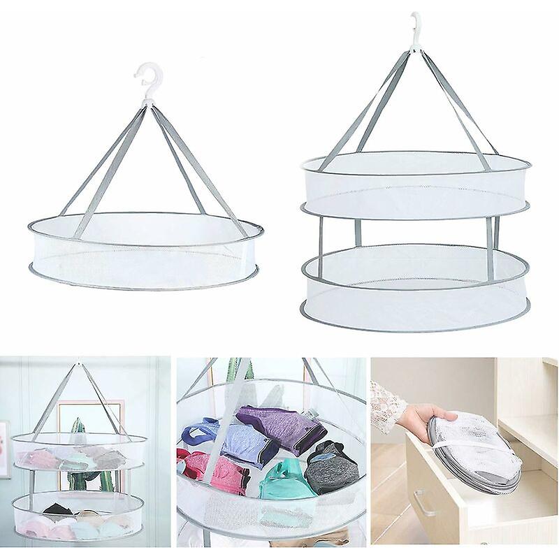 Torkställ för tröja - Shuangjun 2st hängande torknät, torkkorg, utrymme Spara nätkorg torkställ för underkläder, underkläder, örter, tröja och