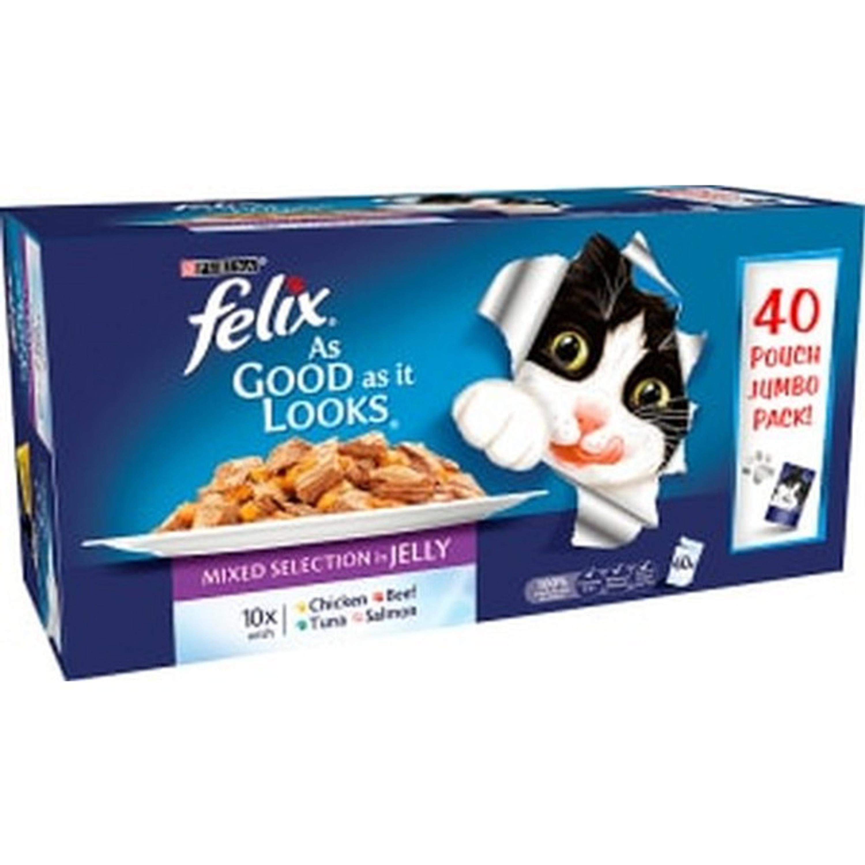 Felix Cat Mixed Pack Pouch Cat Food (40 Pack) 100g