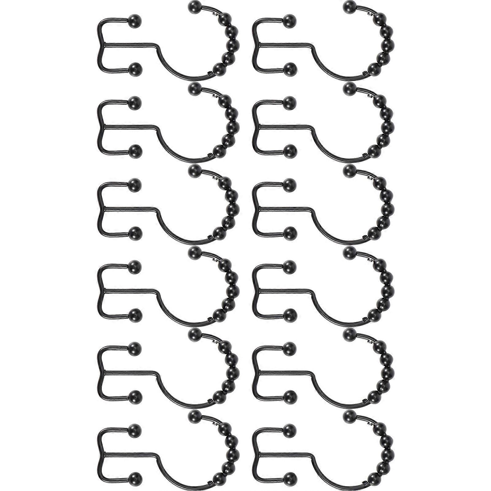 Multipurpose, Double Sliding Hooks, Bathroom, Curtain Hooks