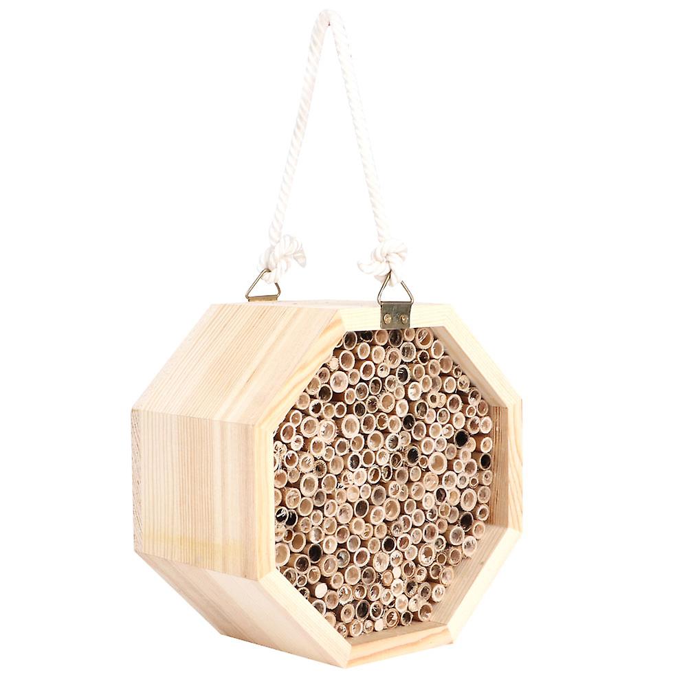 Wooden Insect Bee House Wood Bug Room Hotel Nesting Box for Outdoor Garden Decoration Decorate Your Garden.