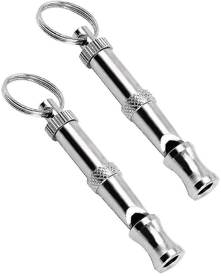 Silver High Frequency Dog Whistle (2 Pack) - Professional Ultrasonic Training