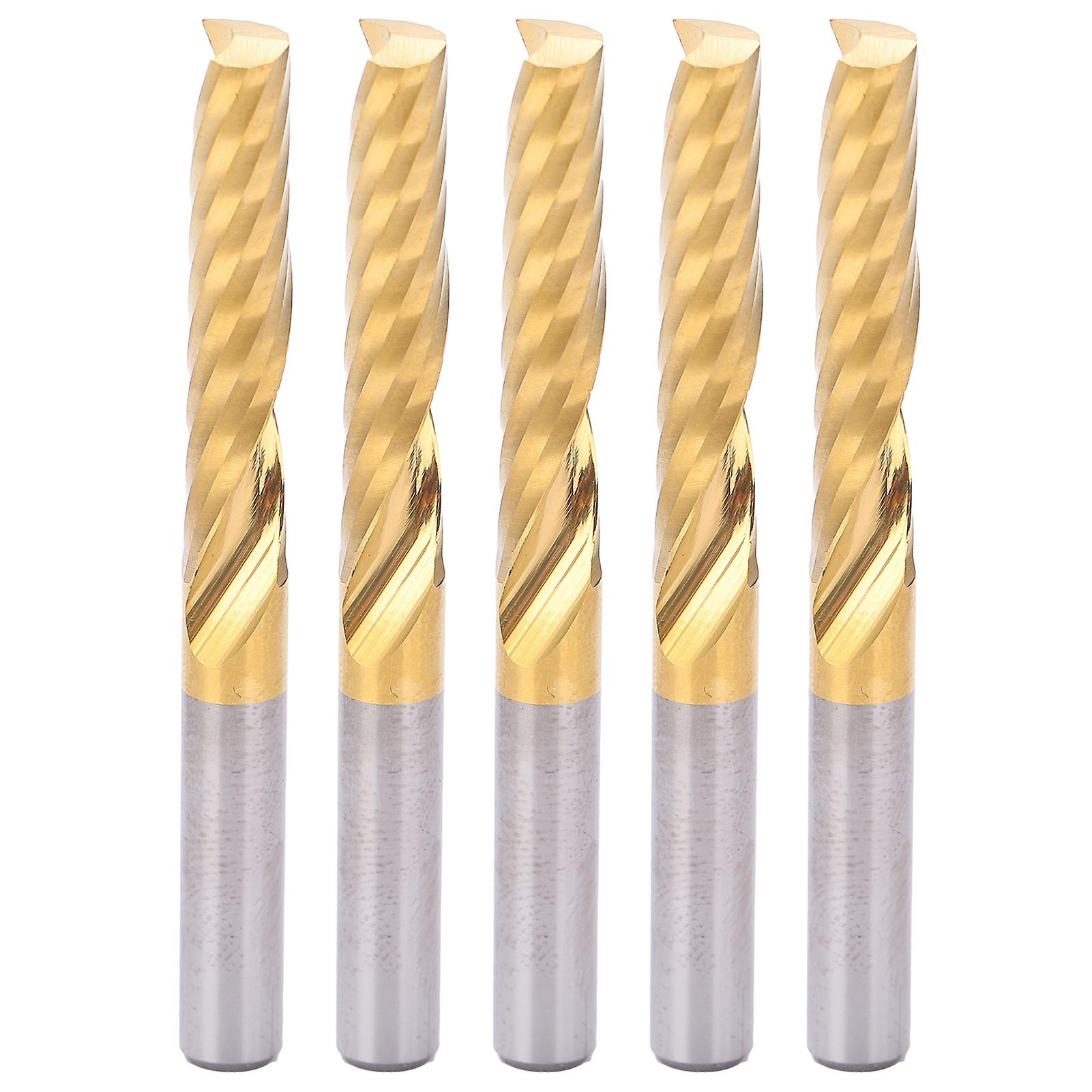 5pcs Spiral Router Bit High Speed Steel Milling Cutter CNC End Mill Set 6 X 32 X 60mm